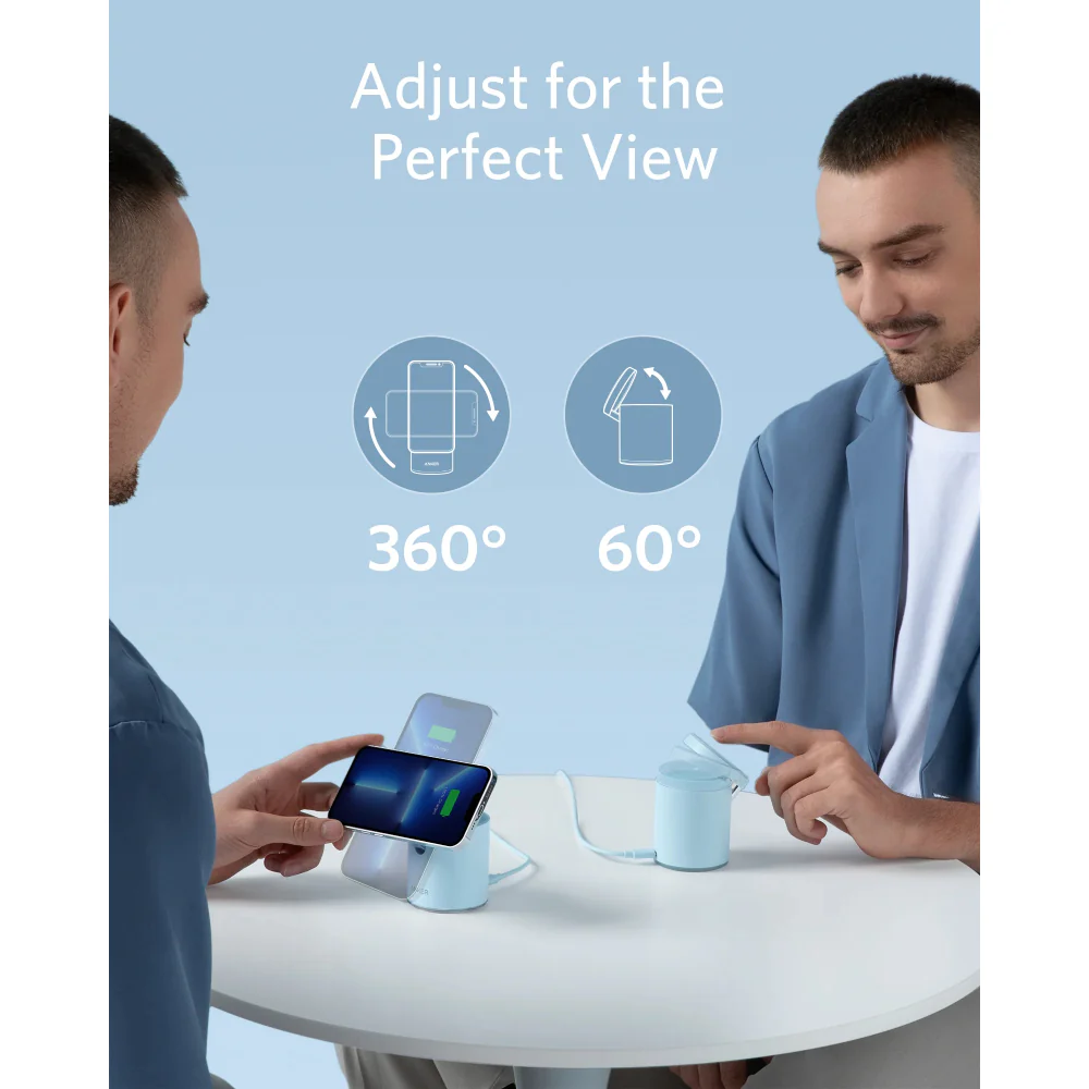 Anker 623 Magnetic Wireless Charger (MagGo) - Blue - Image 4