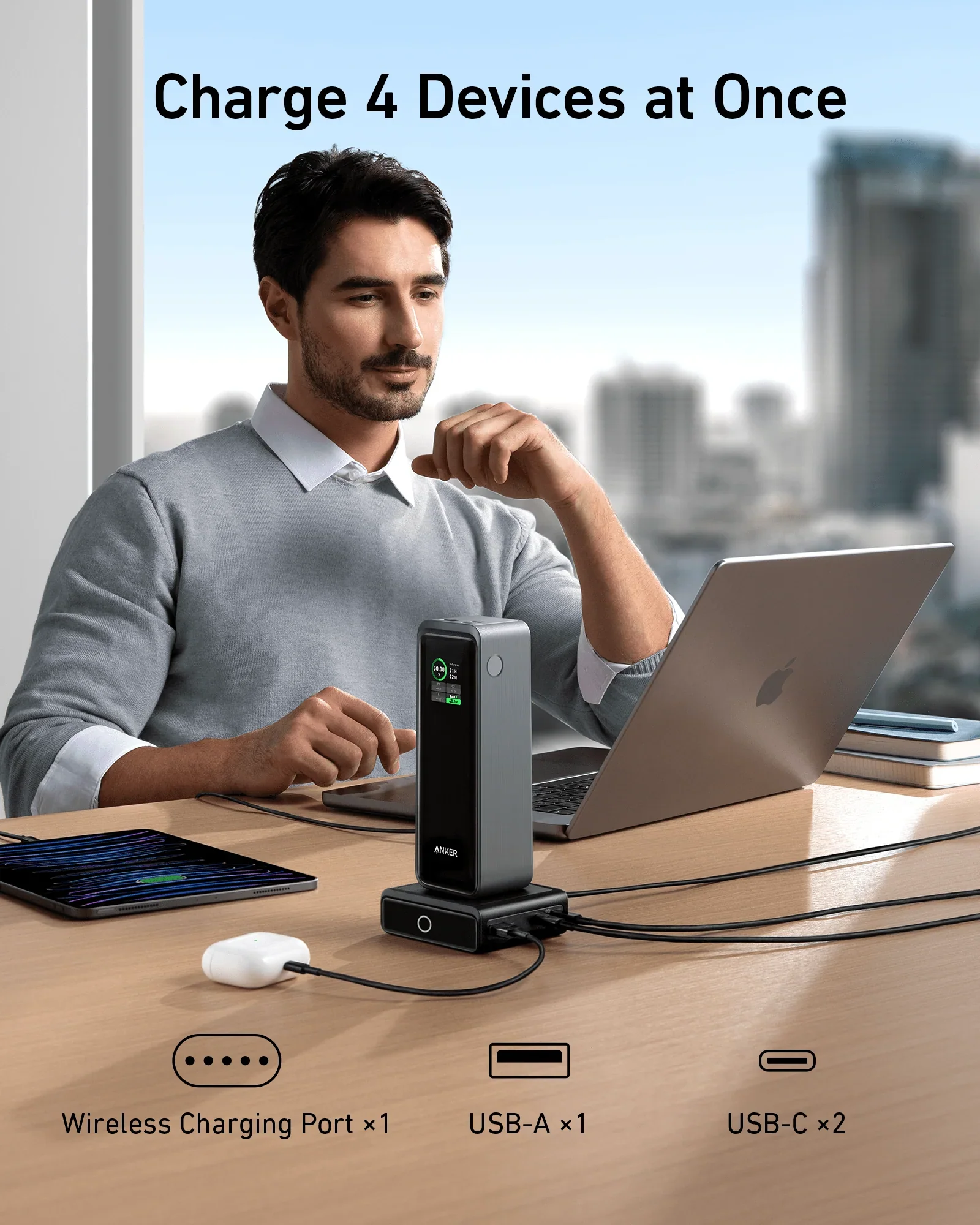 Anker A1902P11, Prime Power Bank 100W Charging Base - Black - Image 4