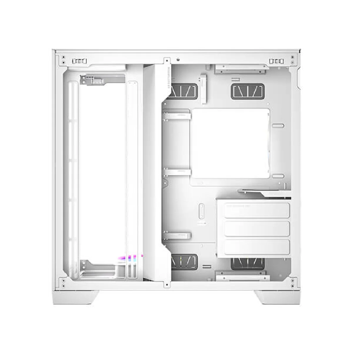 Antec C8 ARGB, 2x TQR 160mm & 1x TQ 140mm ARGB PWM Fans Included, Dual-Chamber Layout - White - Image 4