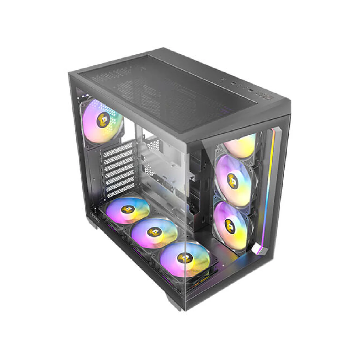 Antec C5 ARGB, 7 x 120mm ARGB PWM Fans Included, Up to 10 Fans Simultaneously - Black - Image 3