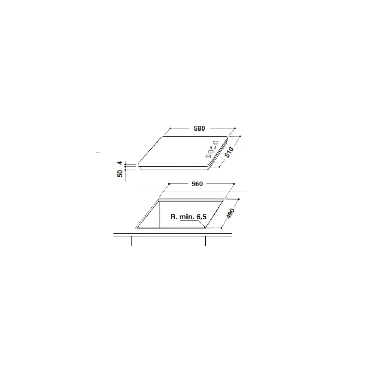 Ariston Built-In Electric Hob 60 cm, HR 609 C A - Black - Image 2