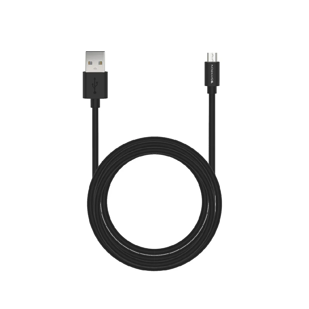 BayKron Smart Cable 1.2M USB2.0 to Micro Charge and Sync - Black - Image 3