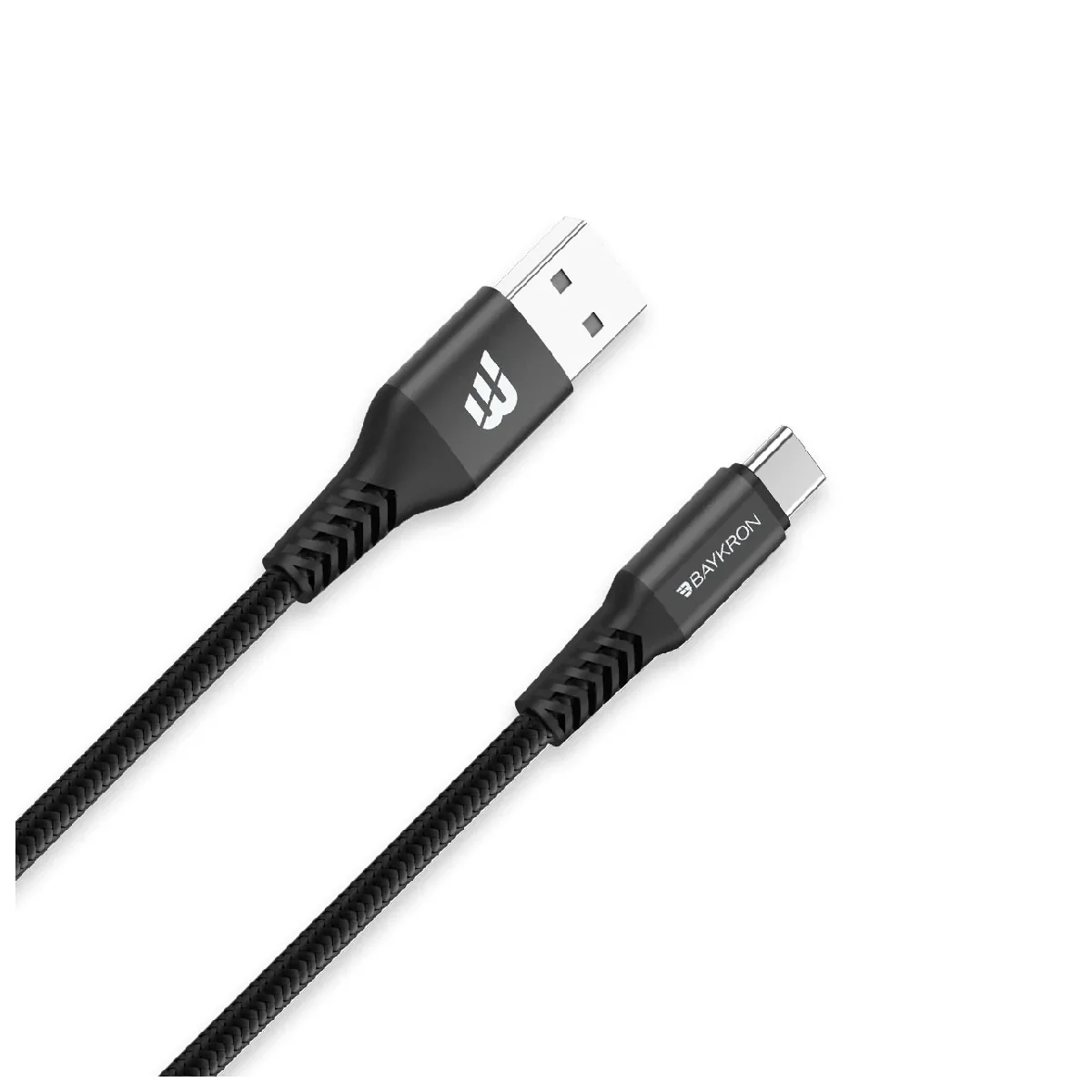 BayKron Premium 1.2M USB-A to USB-C 3.0A Charge and Sync Cable - Black - Image 2