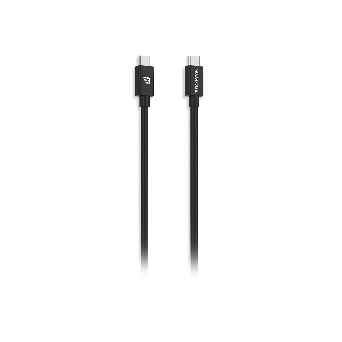 BayKron Smart Cable 1.2M Type-C to Type-C Charge and Sync - Black - Image 2