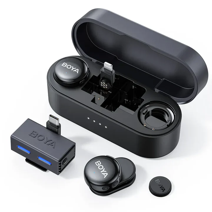 Boya Boyalink 3-01 Al-Powered Button-Sized Wireless Micro Phone - Black - Image 2