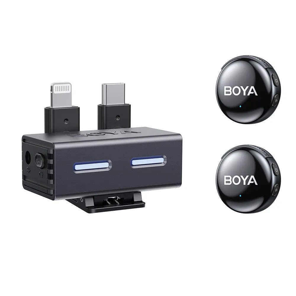 Boya Boyalink 3-3 Al-Powered Button-Sized Wireless Micro Phone - Black