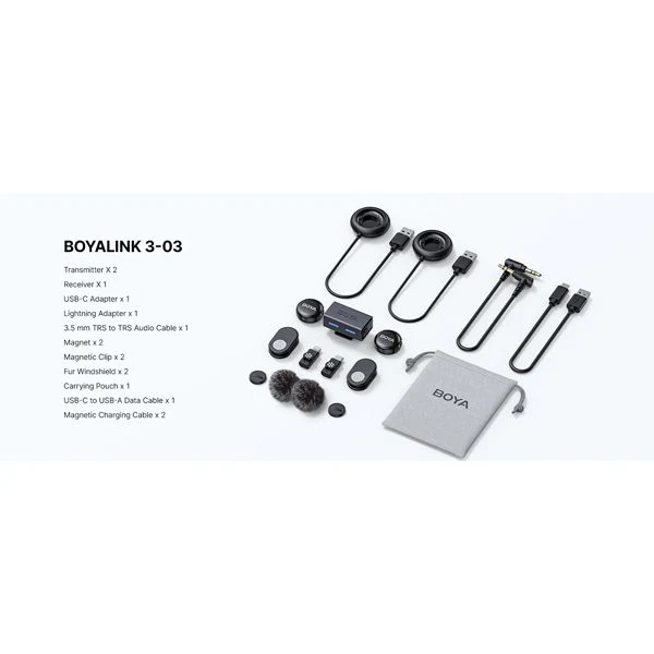 Boya Boyalink 3-3 Al-Powered Button-Sized Wireless Micro Phone - Black - Image 10