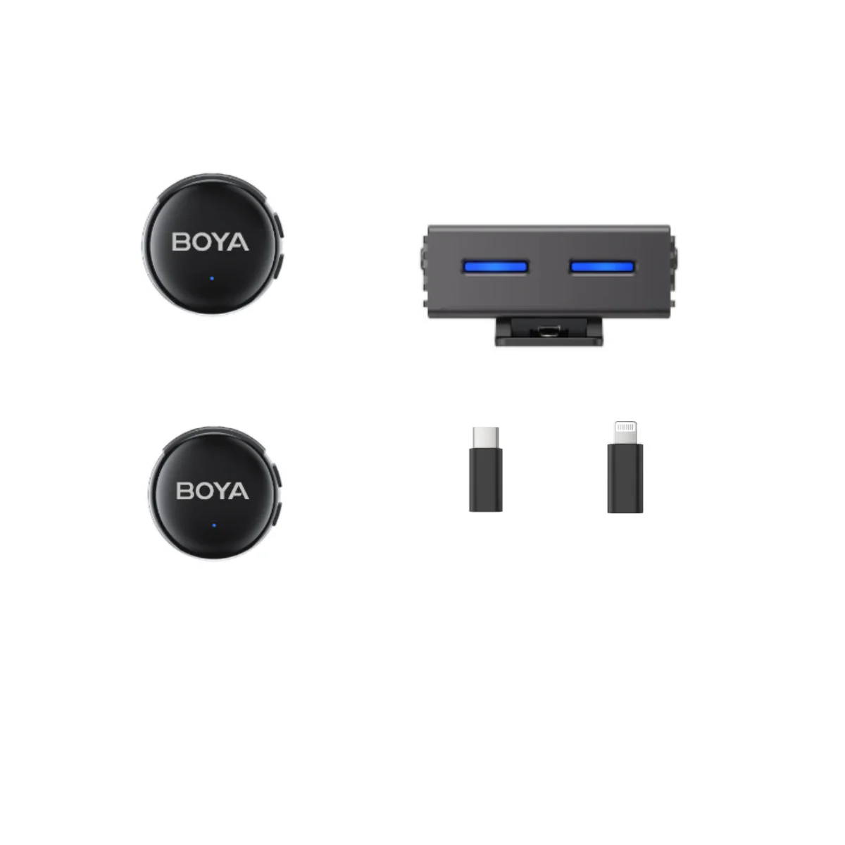 Boya Boyalink 3-3 Al-Powered Button-Sized Wireless Micro Phone - Black - Image 2