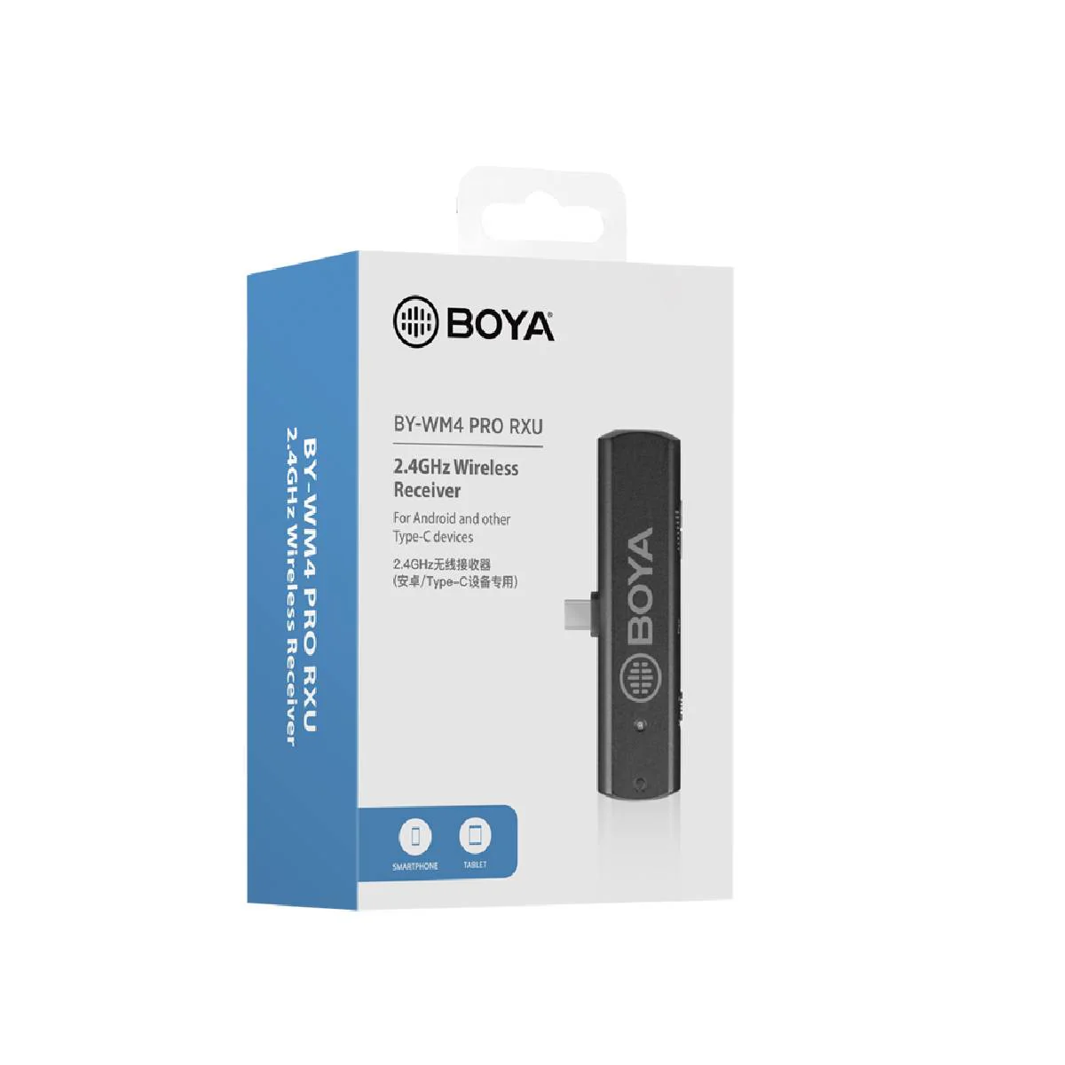 Boya BY-WM4 Pro RXU - 2.4GHz Wireless Receiver For Android - Type-C Devices - Black - Image 4