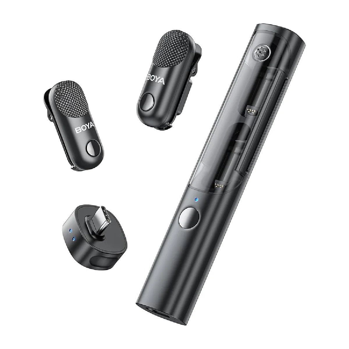 Boya Magic-03 Al-Powered Transformable Wireless Microphone - Black - Image 2