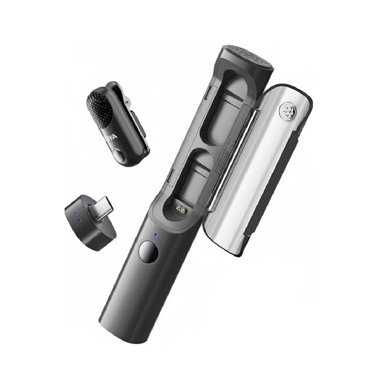 Boya Magic-07 Al-Powered Transformable Wireless Microphone - Black