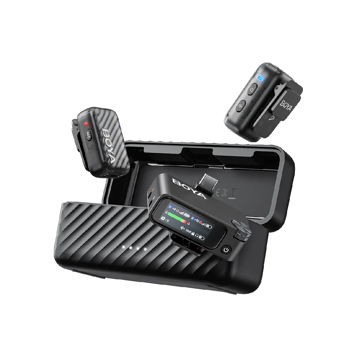 Boya Mic2 Al-Powered Mini Wireless Microphone 2-02 - Gray - Image 3