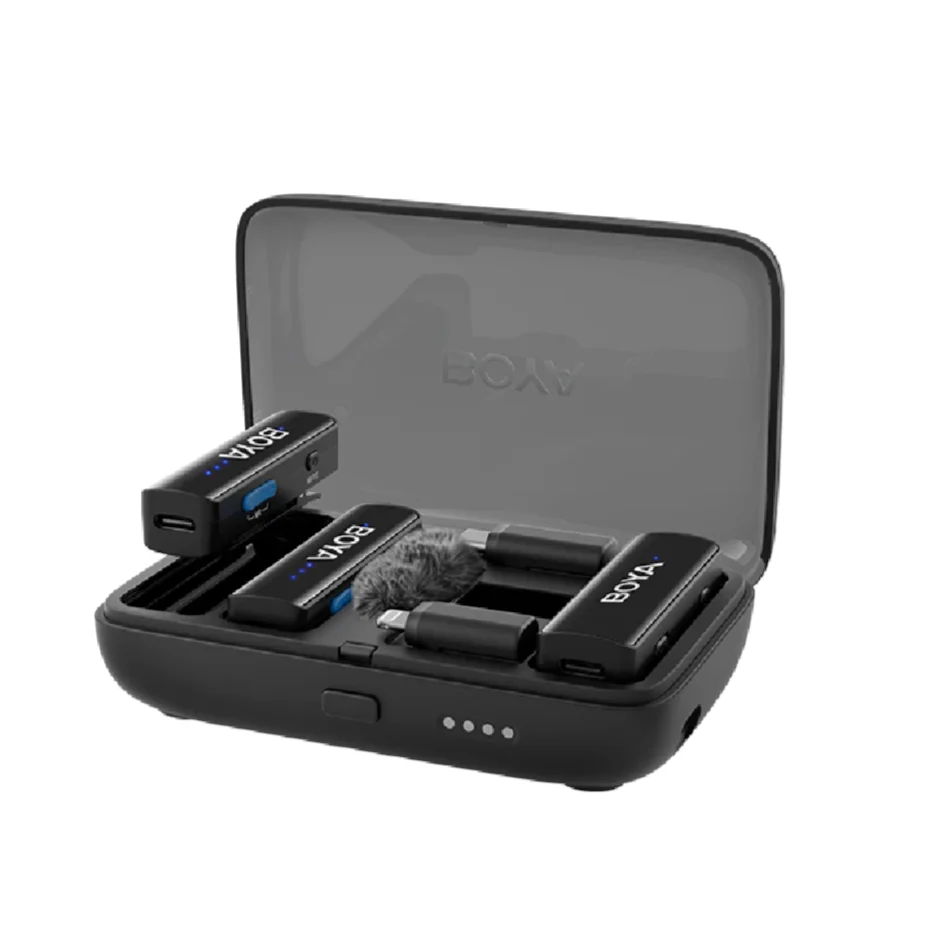Boya -Mulit-Compatible 2.4 GHz Wireless Microphone System - Black