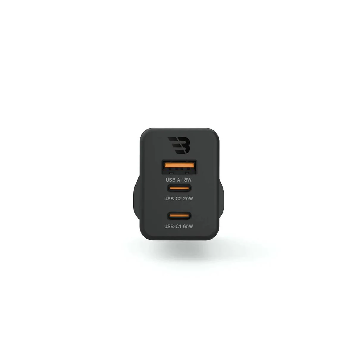 BayKron Premium Gan Ultra Charger USB-C PD65w - 20W, USB-A QC18W - Black - Image 4