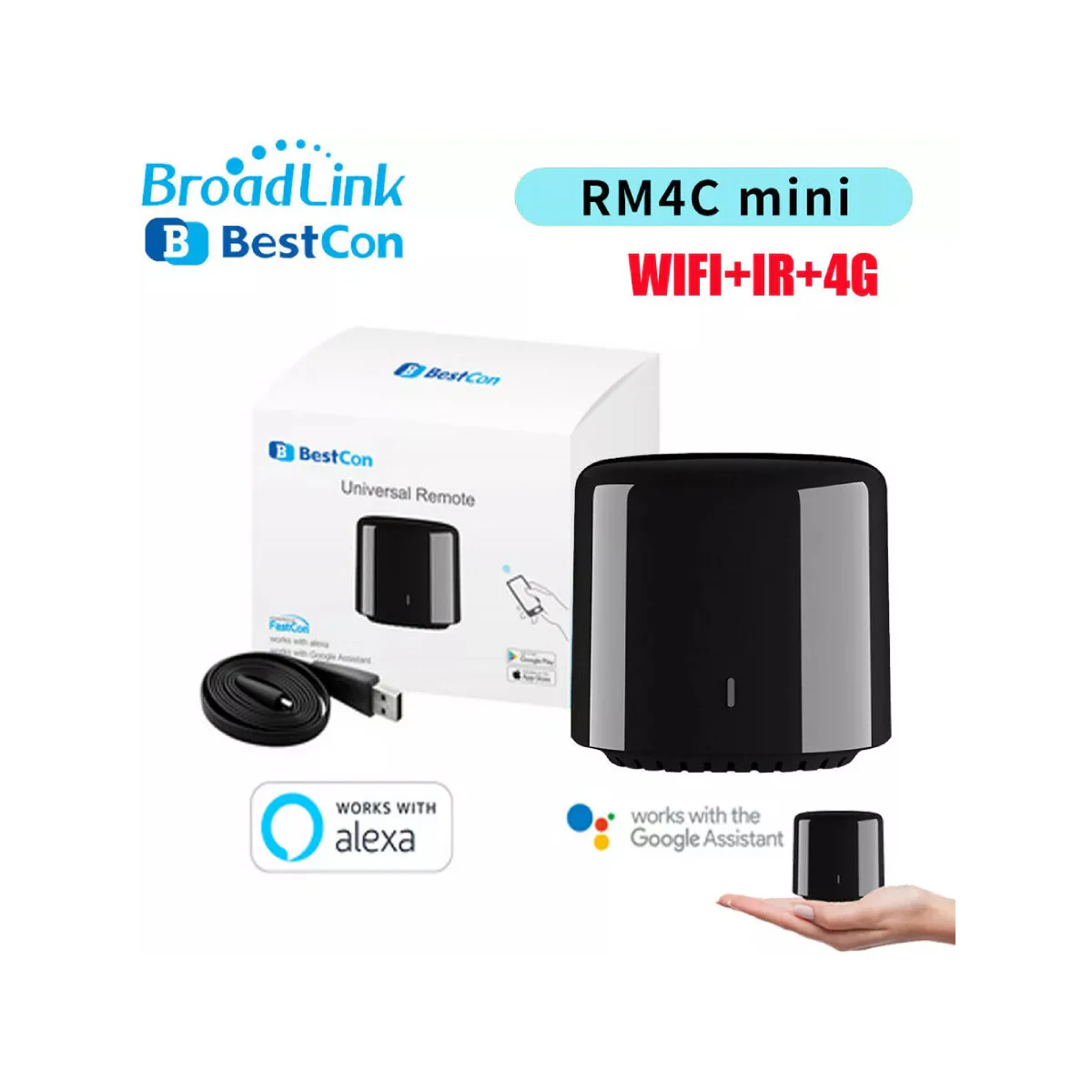 Broadlink BestCon Universal Remote RM4C Mini - Black - Image 6