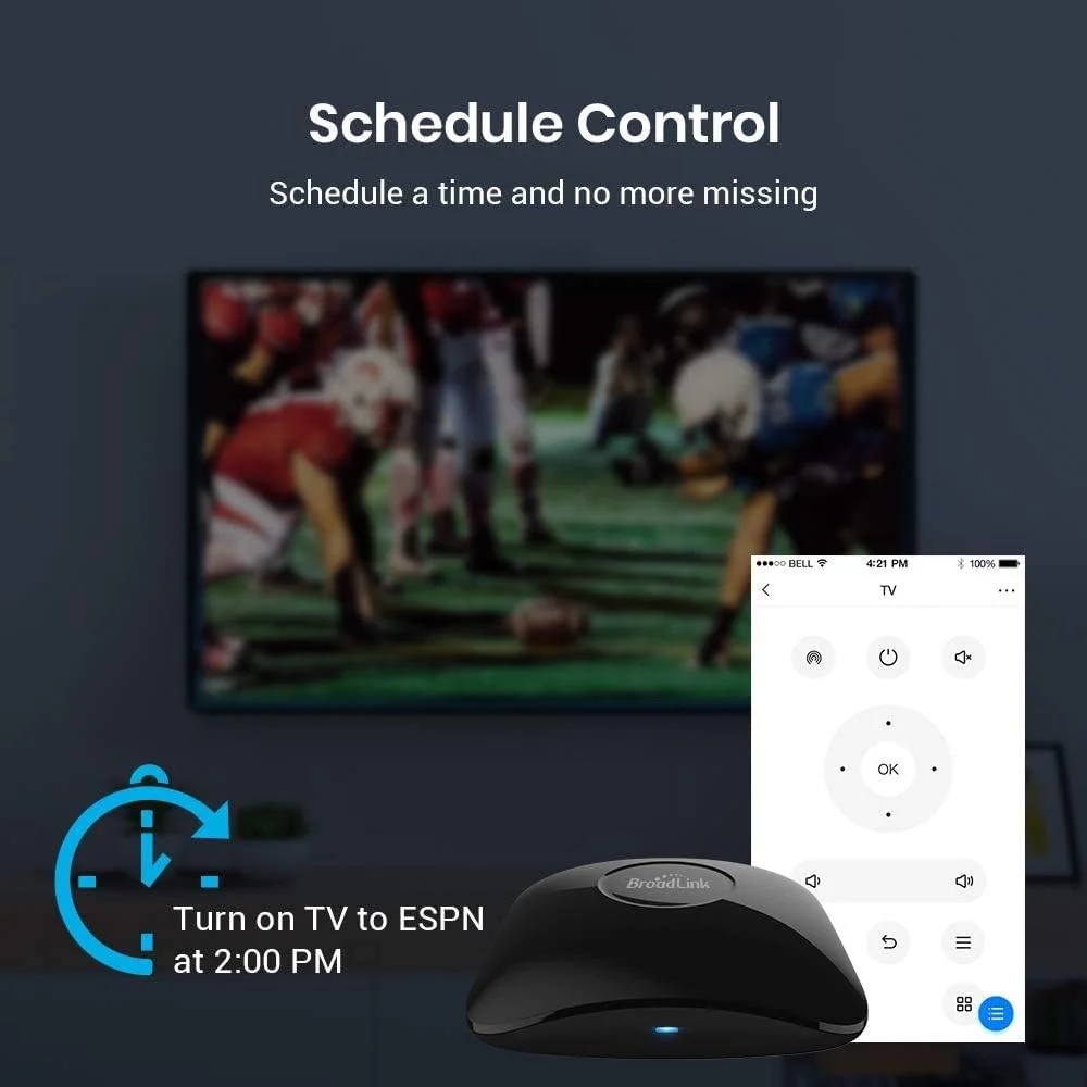 BroadLink RM4 Pro RF and IR Universal Remote - Black - Image 9