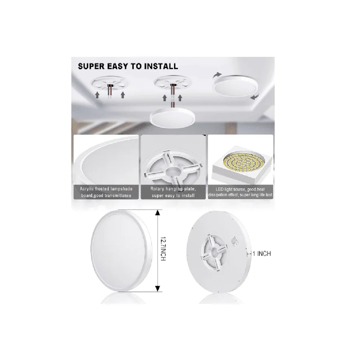BroadLink Smart Celling Light, LB-C01B30 - White - Image 3