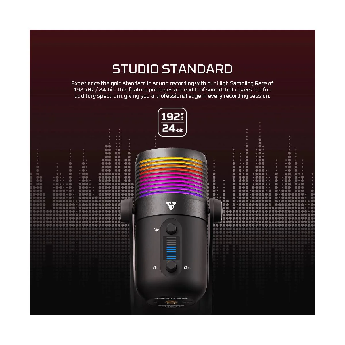 Fantech MCX03 Leviosa Max Condenser MicrophoneUSB-C Desktop - BLACK - Image 4