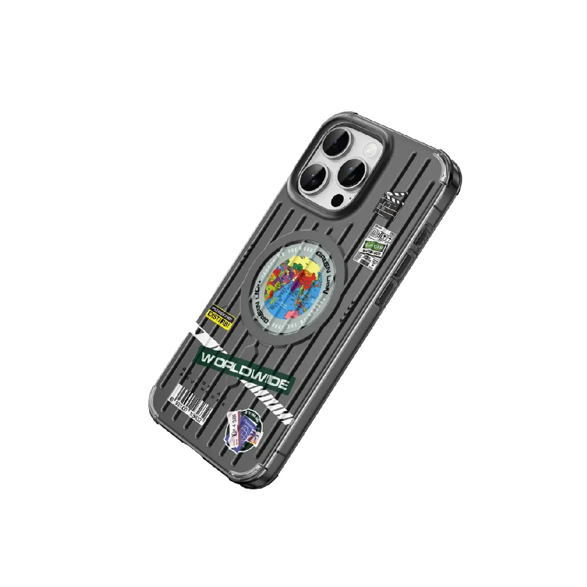 Green Lion Case For iPhone 16 Pro Globe Magsafe - Image 2