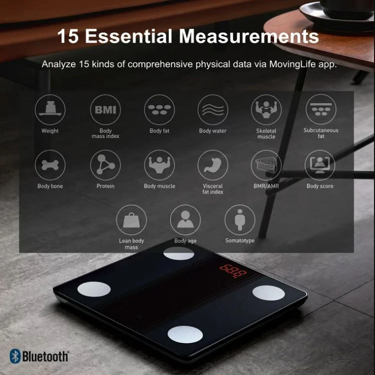 Green Lion Smart Body Scale Simple & Fashionable Pattern 24 Modes - Black - Image 3