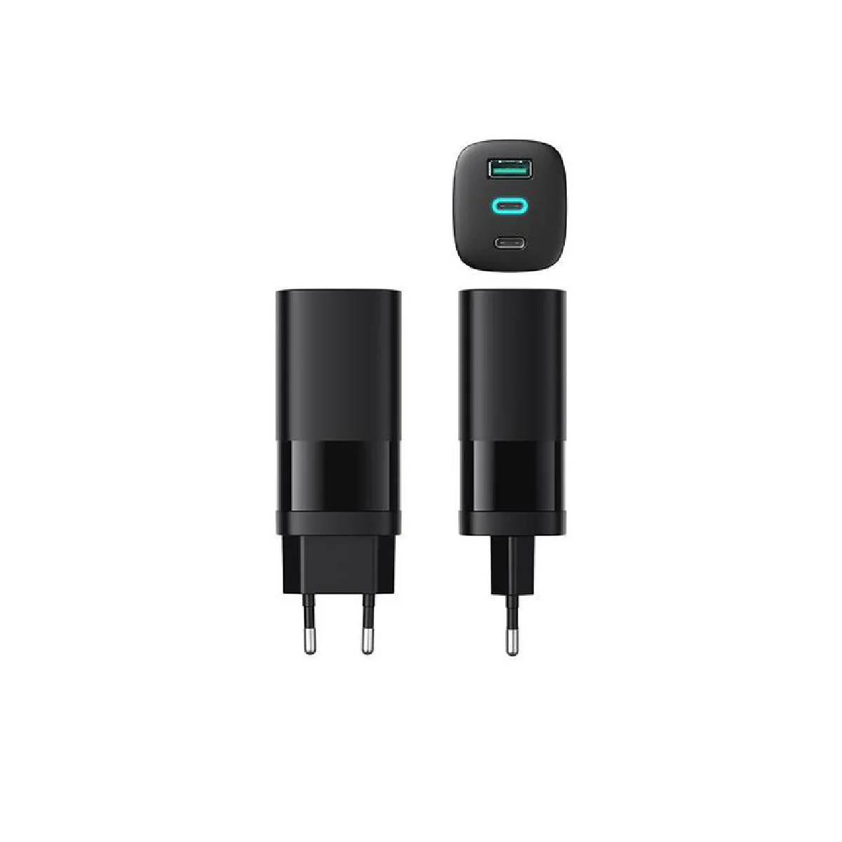 Havit Travel Charger Gan 65w Three-Port - Black - Image 5