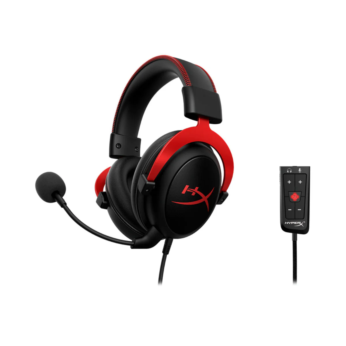 HyperX Cloud II - Gaming Headset, 7.1 Surround Sound - Red - Image 2