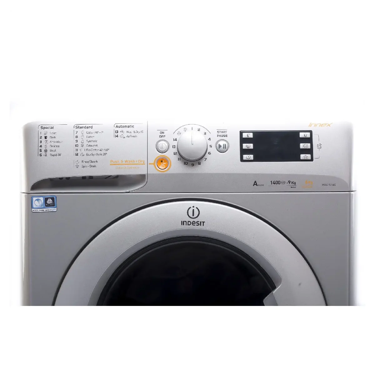 Indesit Front Loading Washing Machine 9 KG With 6 Dryer, XWDE 961480X S EX - Silver (Free Shipping) - Image 2