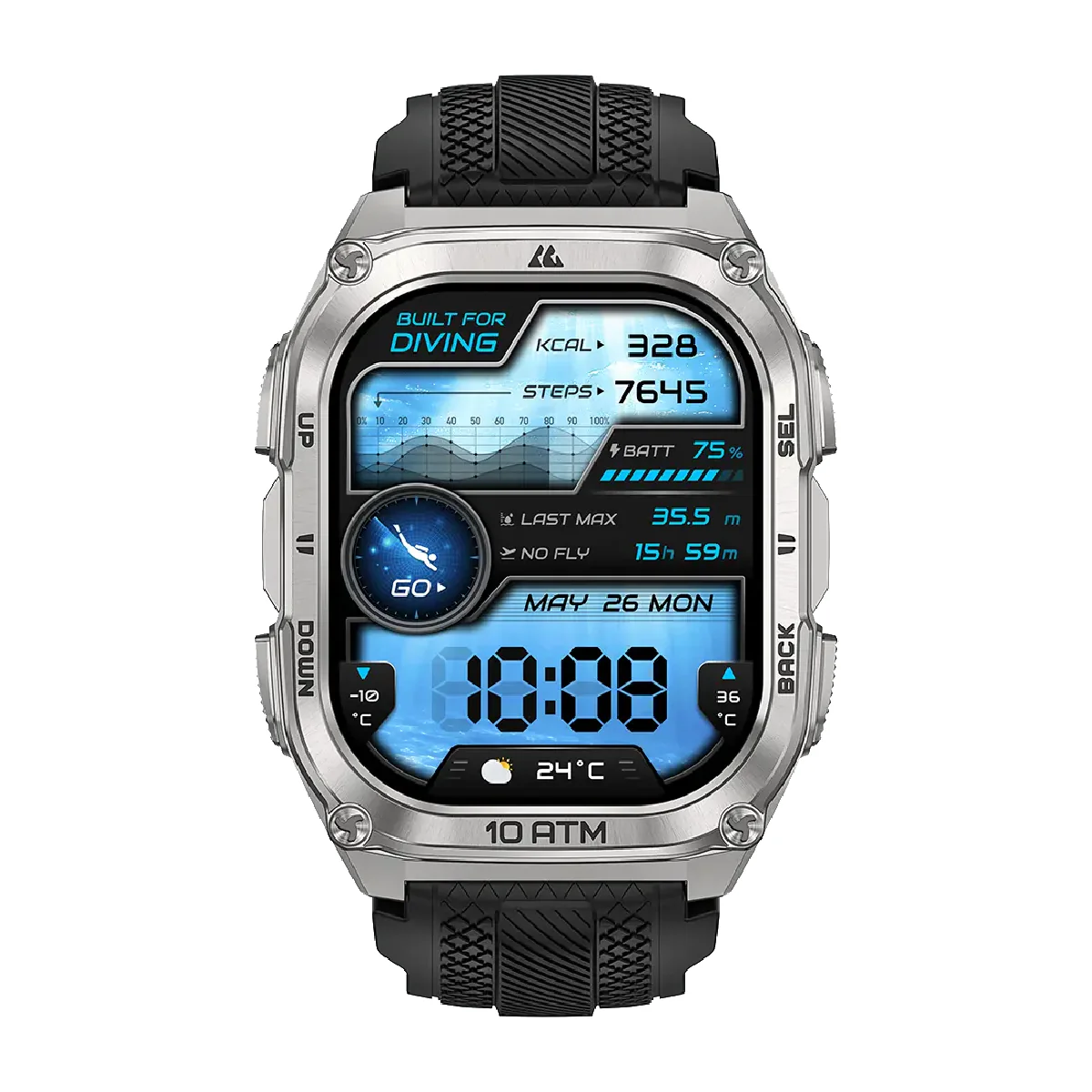Kospet Tank M4 Smart Watch 1.96 inch High Visibility Amoled Square Display - Image 5