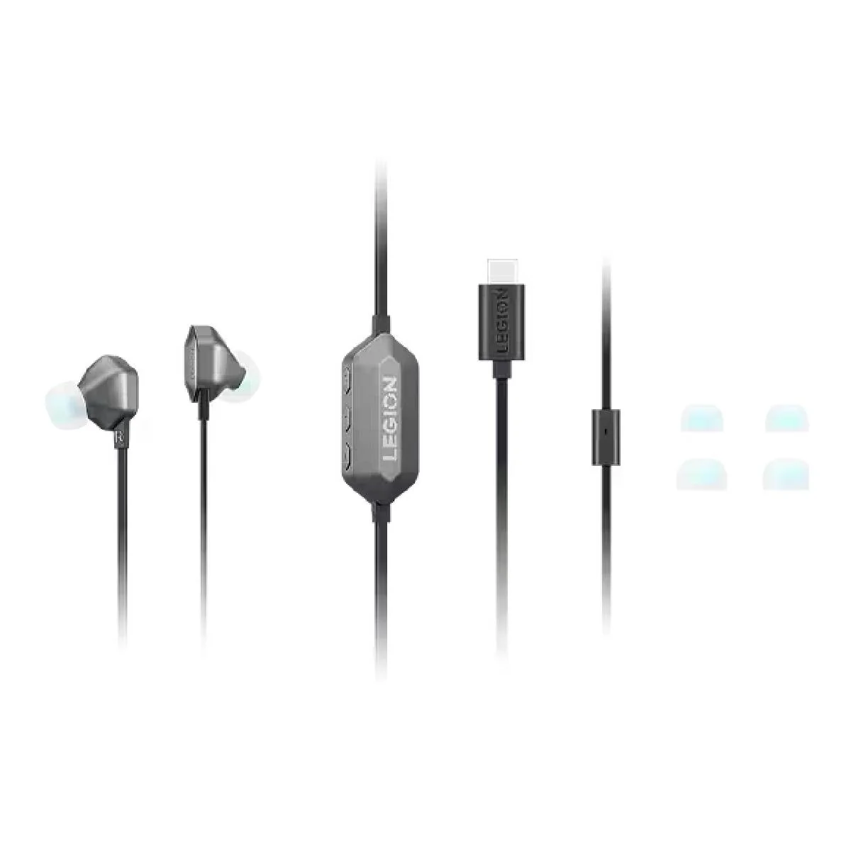 Lenovo Legion E510 7.1 RGB Gaming In-Ear Headphones - Gray - Image 2