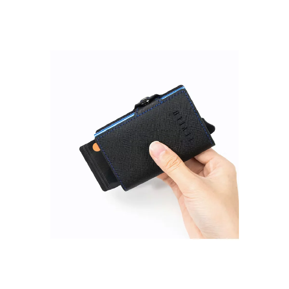 Levelo Cache Genuine Leather Wallet - Black - Image 3