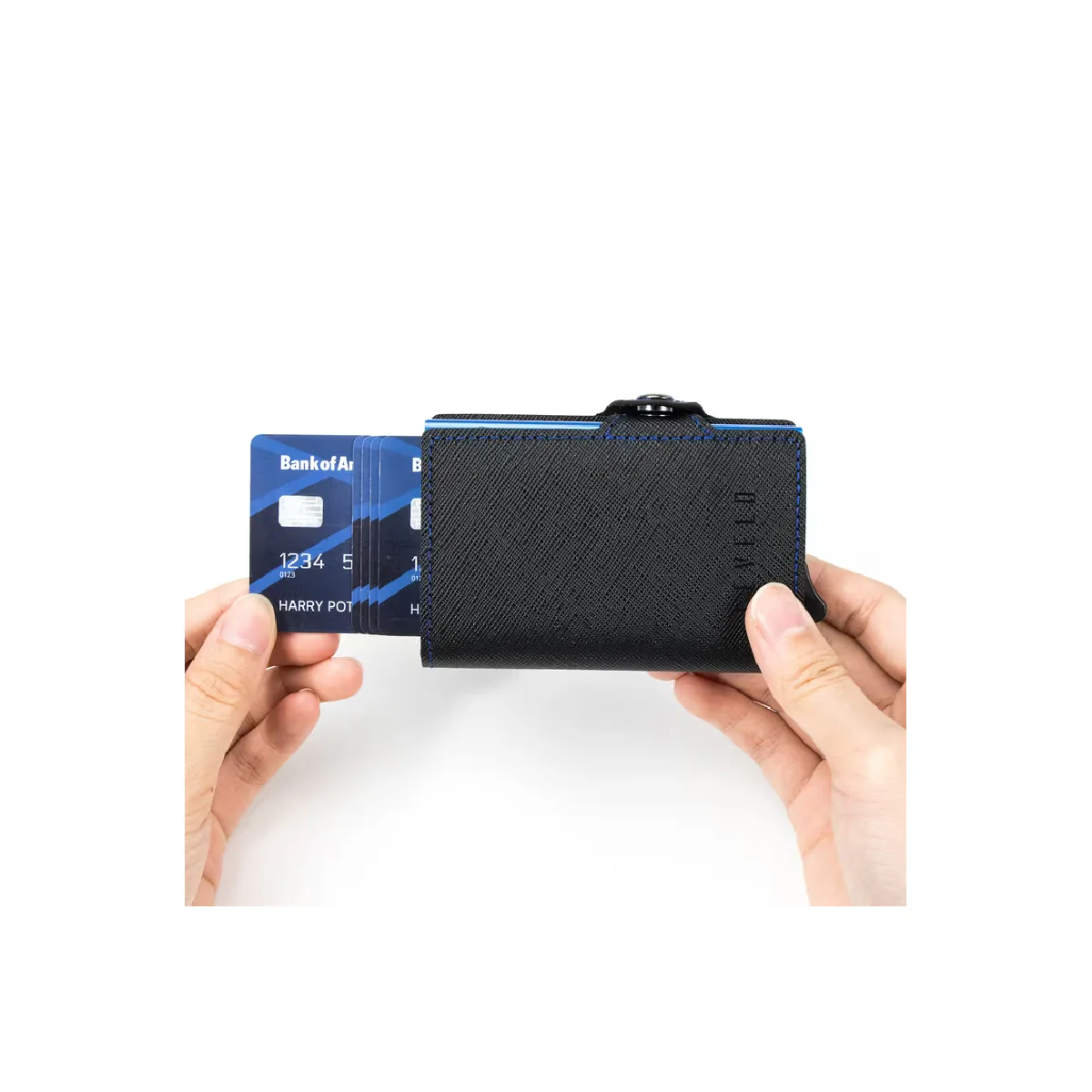Levelo Cache Genuine Leather Wallet - Black - Image 4