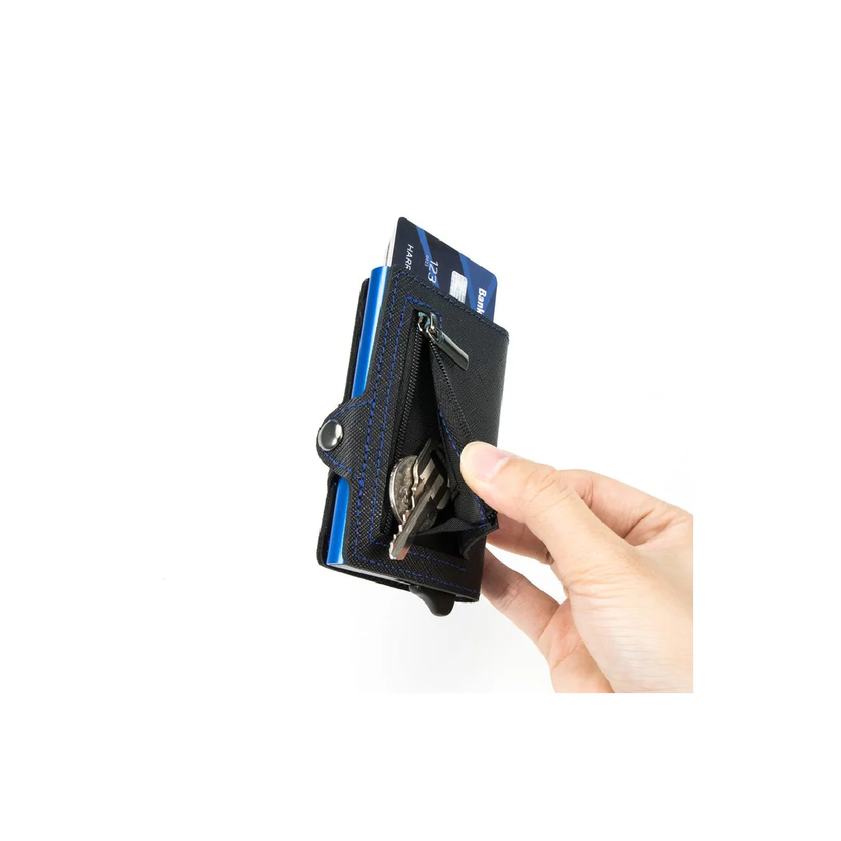 Levelo Cache Genuine Leather Wallet - Black - Image 5