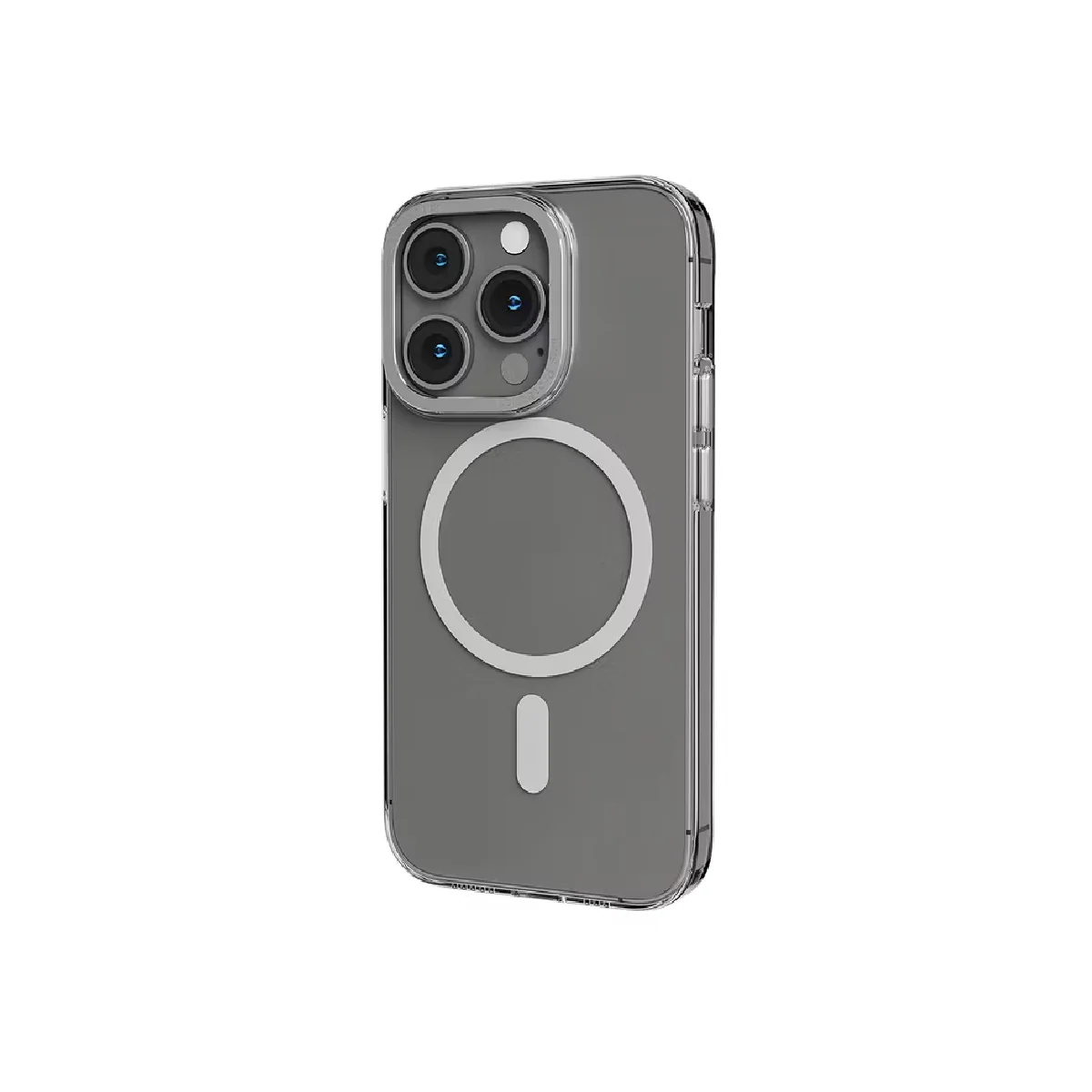 Levelo Case For iPhone 14 Pro MagSafe Sensa - Clear/Silver - Image 2