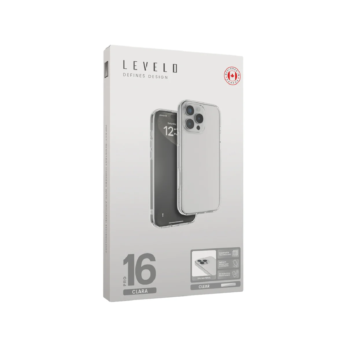 Levelo For iPhone 16 Pro Clara, Clear View Technology - Clear - Image 5