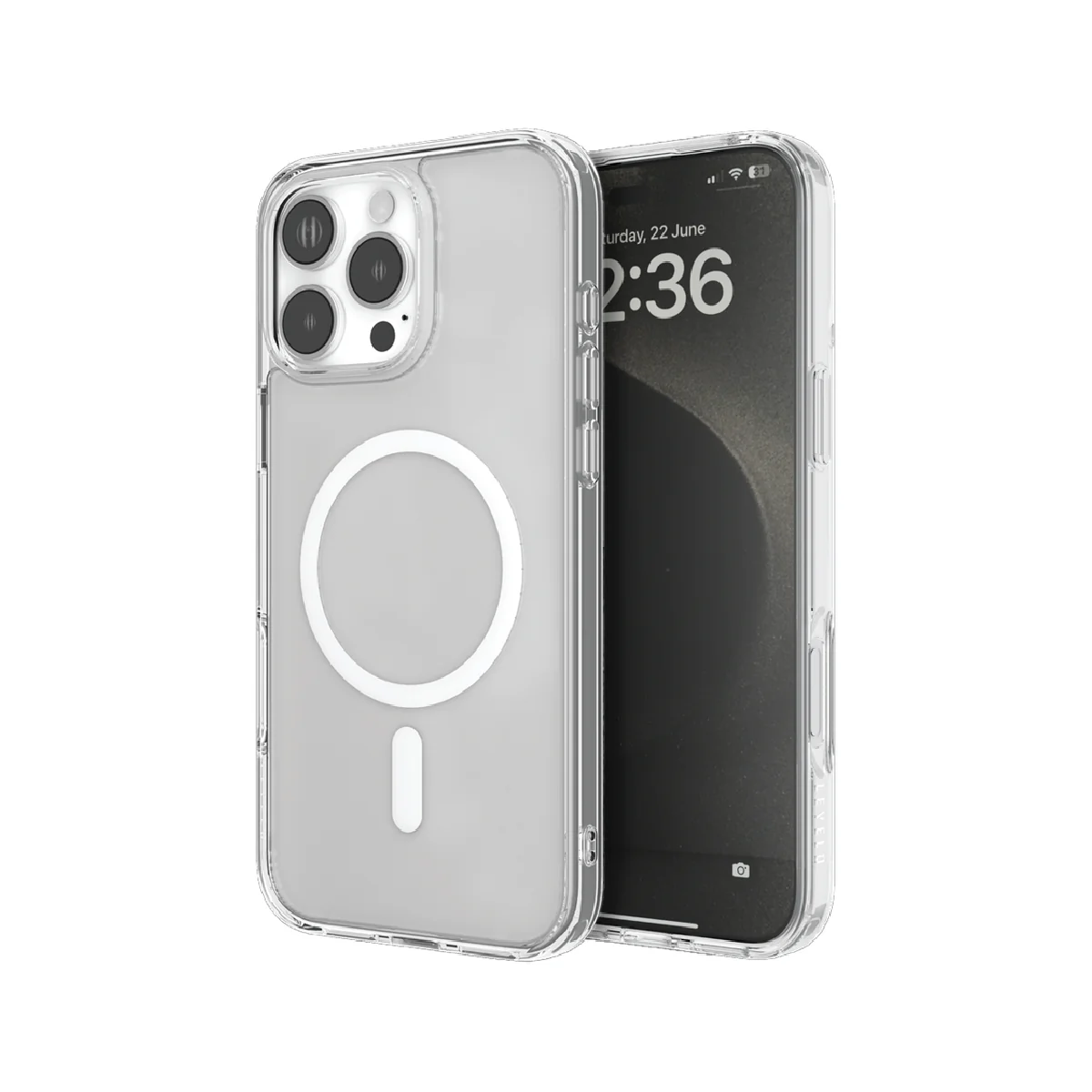 Levelo MagSafe Clara Case for iPhone 16 Pro, Clear View Technology - Clear
