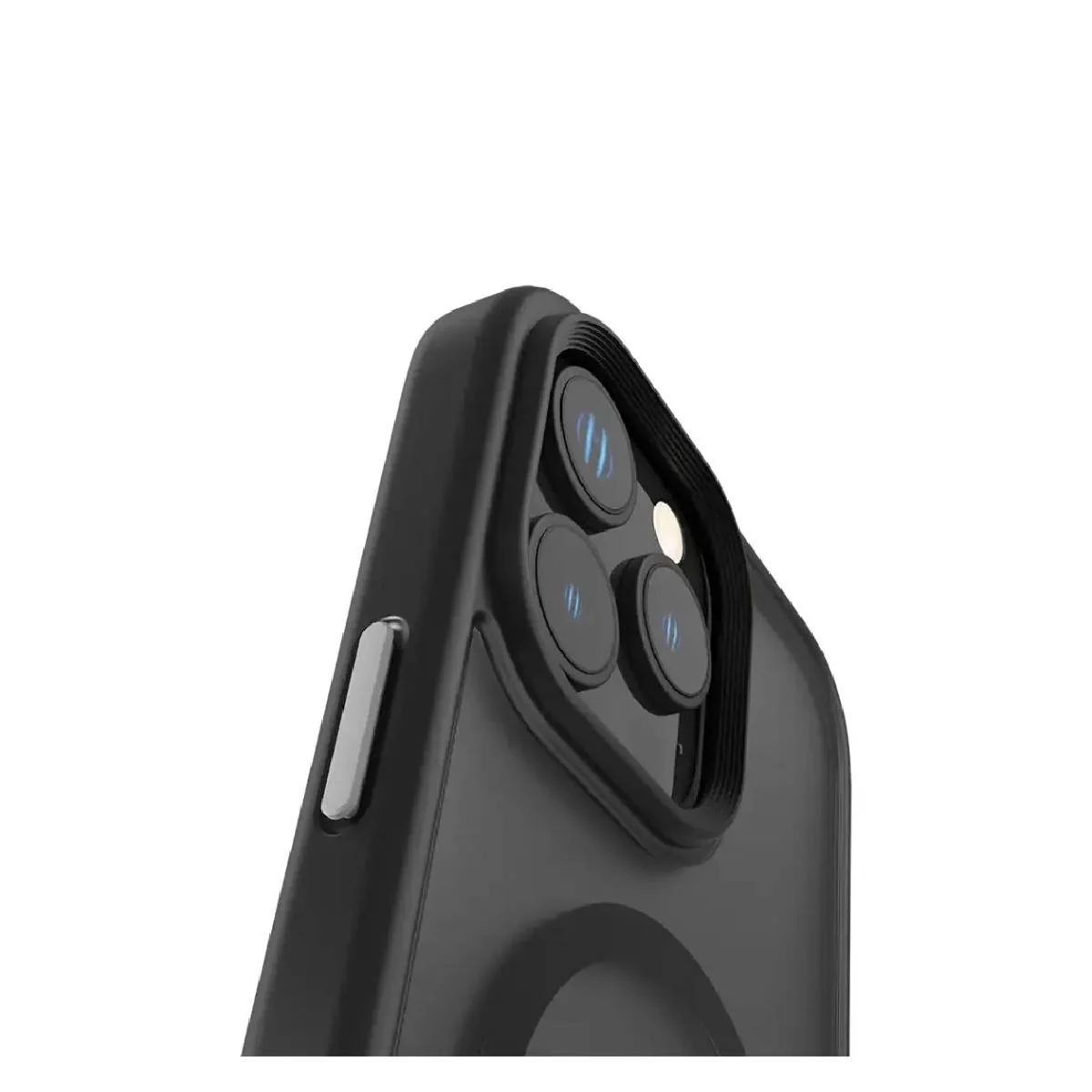 Levelo For iPhone 16 Pro Max Matteo Case with Bottom Stand Grip - Black - Image 2