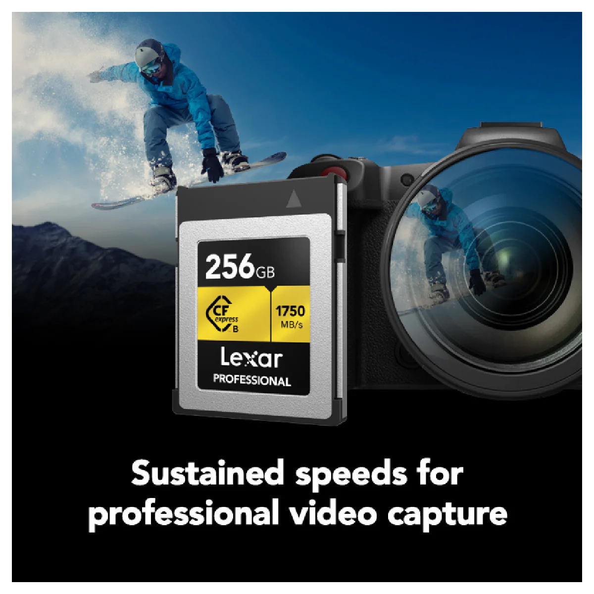 Lexar 256GB Professional CFexpress 2.0 Type B up to 1750MB/s read, 1500MB/s write - Gold - Image 2
