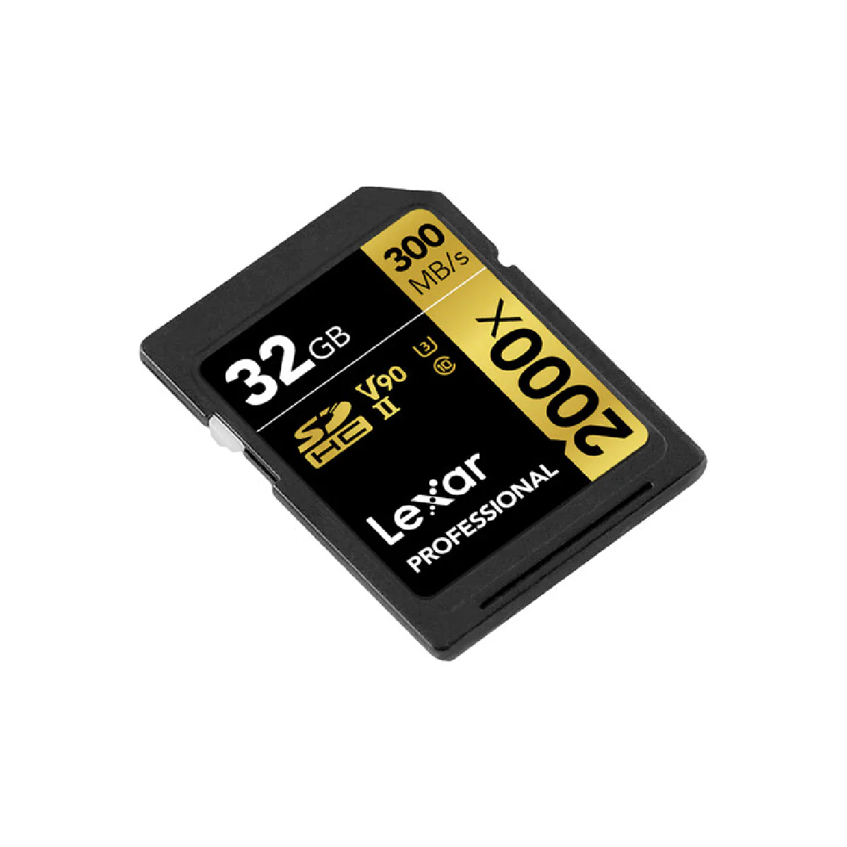 Lexar 32GB Professional 2000x 300MB/s Read, 260MB/s Write UHS-II SDHC Memory Card - Black - Image 3