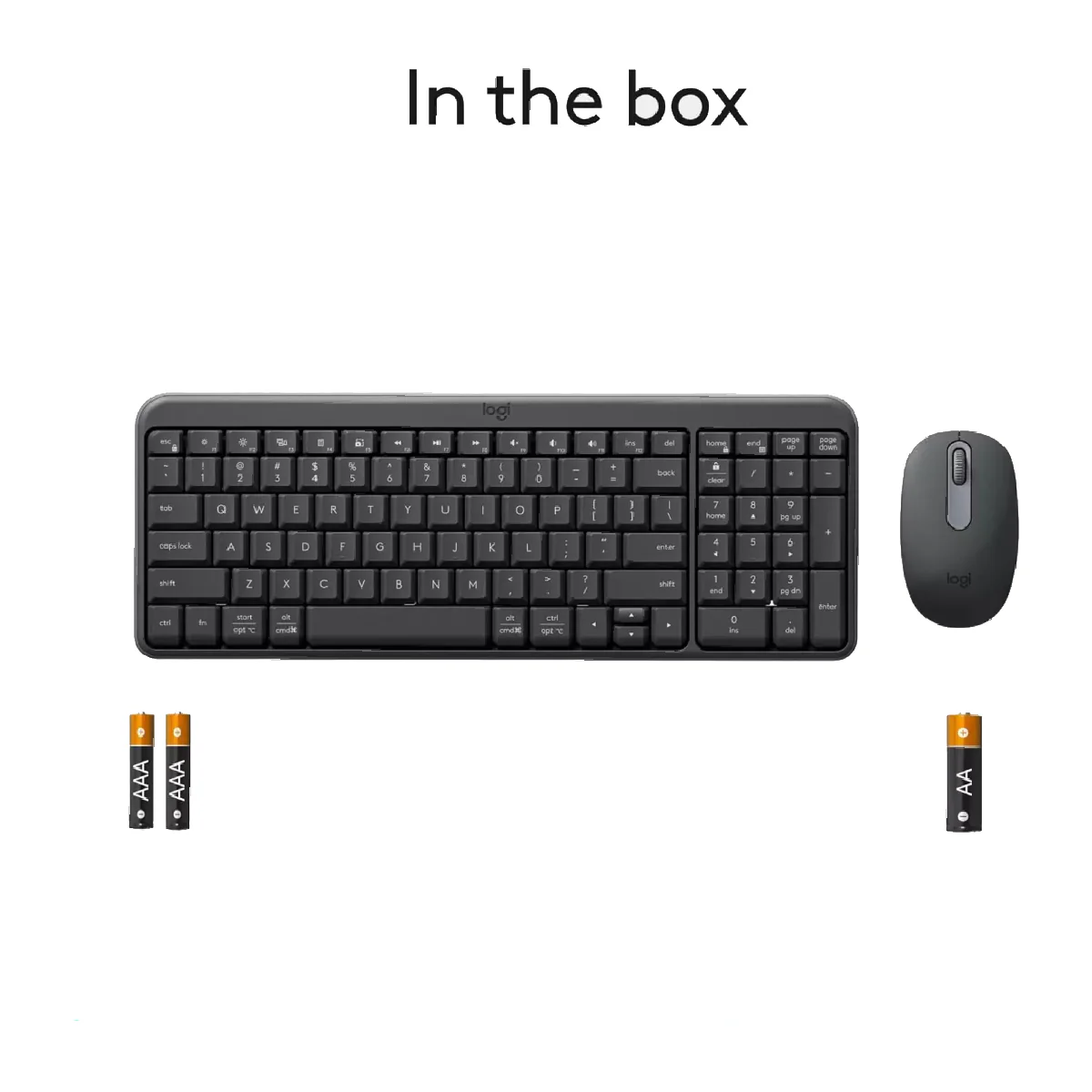 Logitech MK250 Bluetooth Wireless Mouse and Keyboard Combo - Black - Image 5