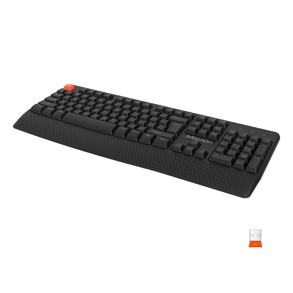 Meetion C4130 Wireless Keyboard Mouse Combo Adjustable stand Precision Control Ergonomic Design (Arabic & English) - Black - Image 8