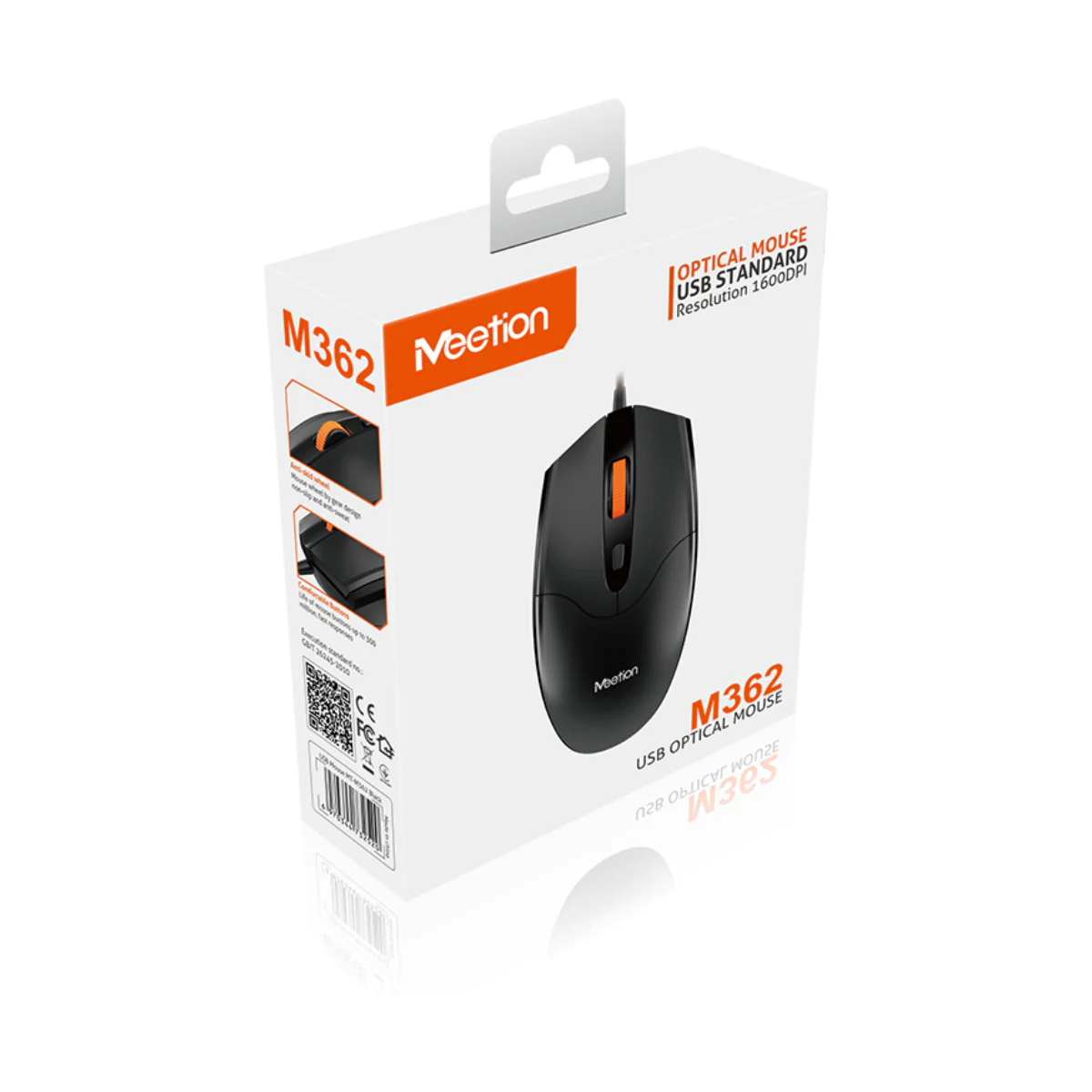Meetion MT-M362 USB Wired Optical Computer Mouse - Black - Image 7