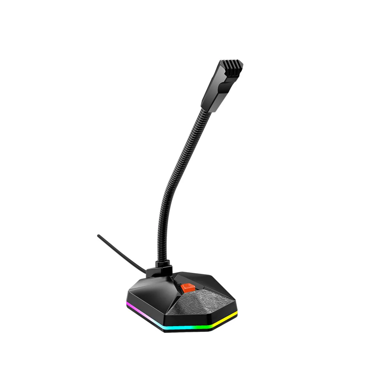 Meetion MC13 RGB Gooseneck Wired Gaming Microphone360 Degree Rotating - Black - Image 2