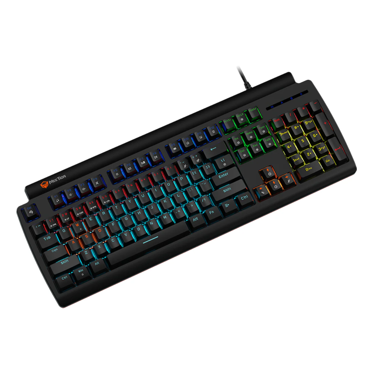 Meetion MT-MK600RD Red Switch Mechanical Keyboard Rainbow Backlight - Image 3