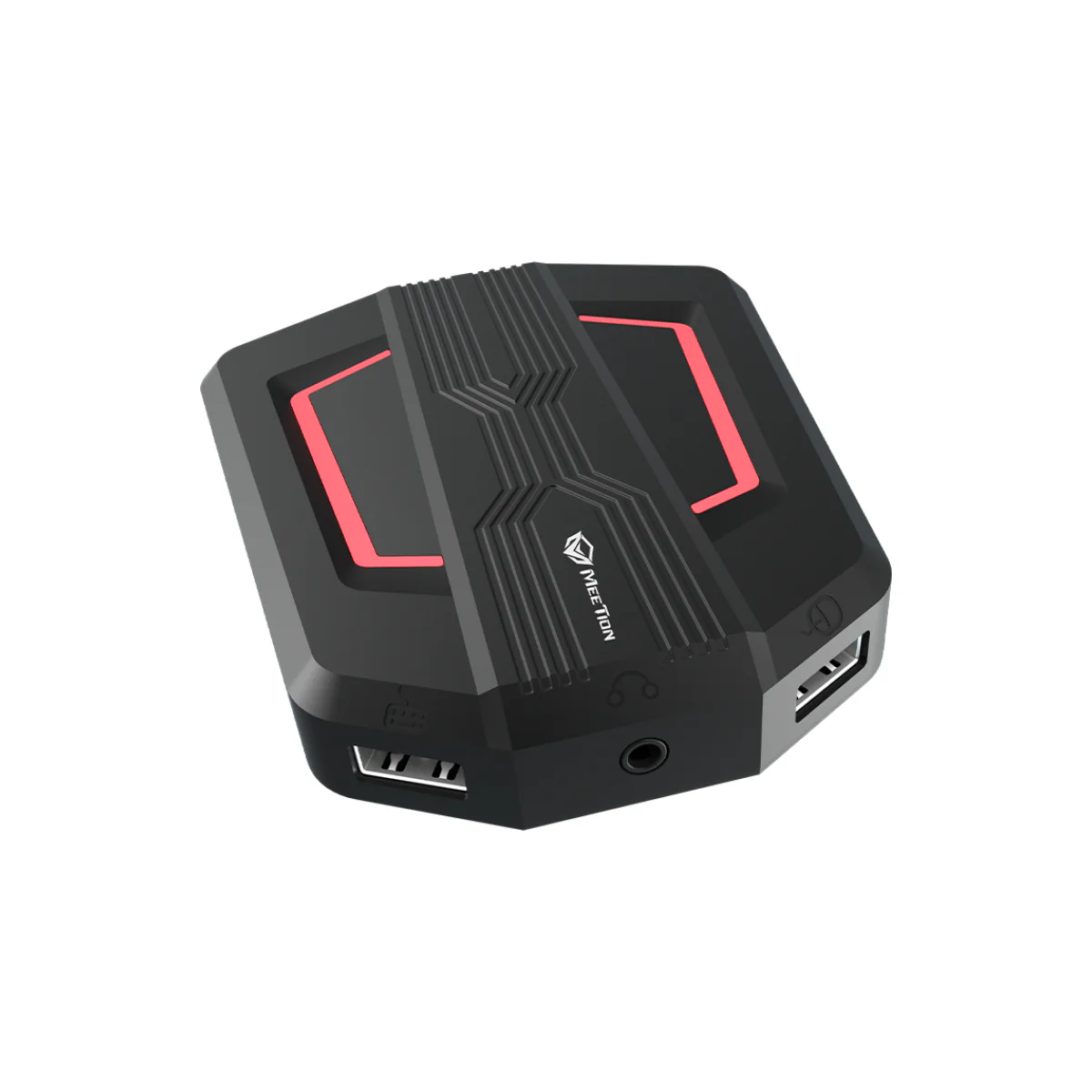 Meetion MT-AP015 Keyboard Mouse Adapter LED Backlight Multipurpose Adapter For P3/ P4/ N-Switch/ X-ONE/ X-360 - Black - Image 4
