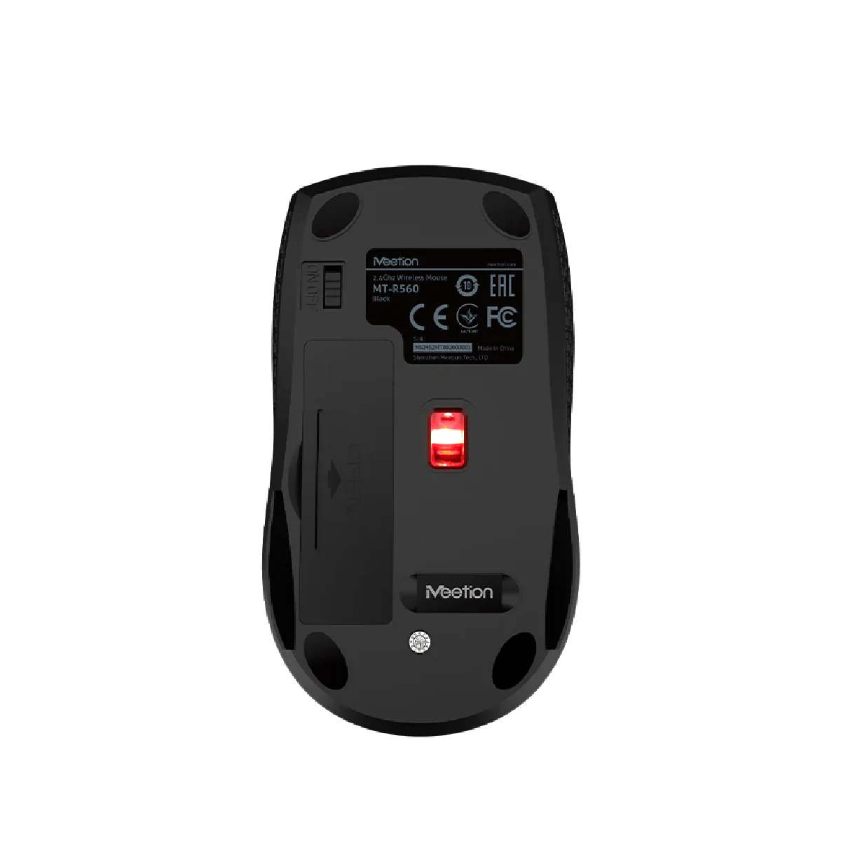Meetion R560 Wireless Mouse With 2.4GHz USB Nano receiver 1600 DPI - Black - Image 6