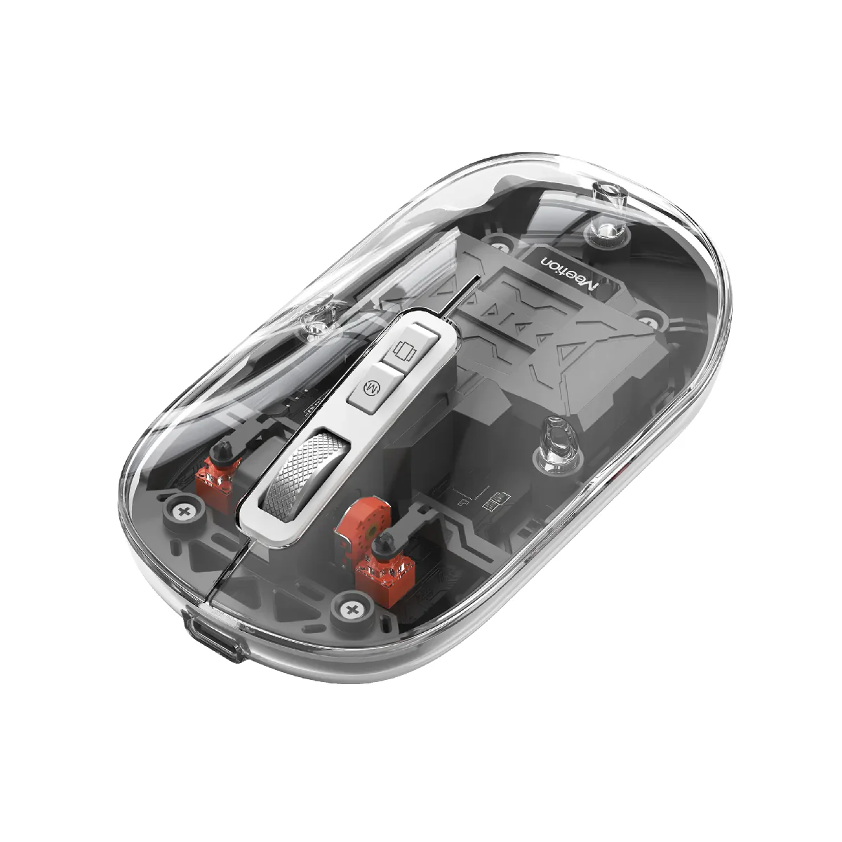 Meetion BTM005 Wireless Dual Mode Transparent Mouse - Trans Black - Image 2