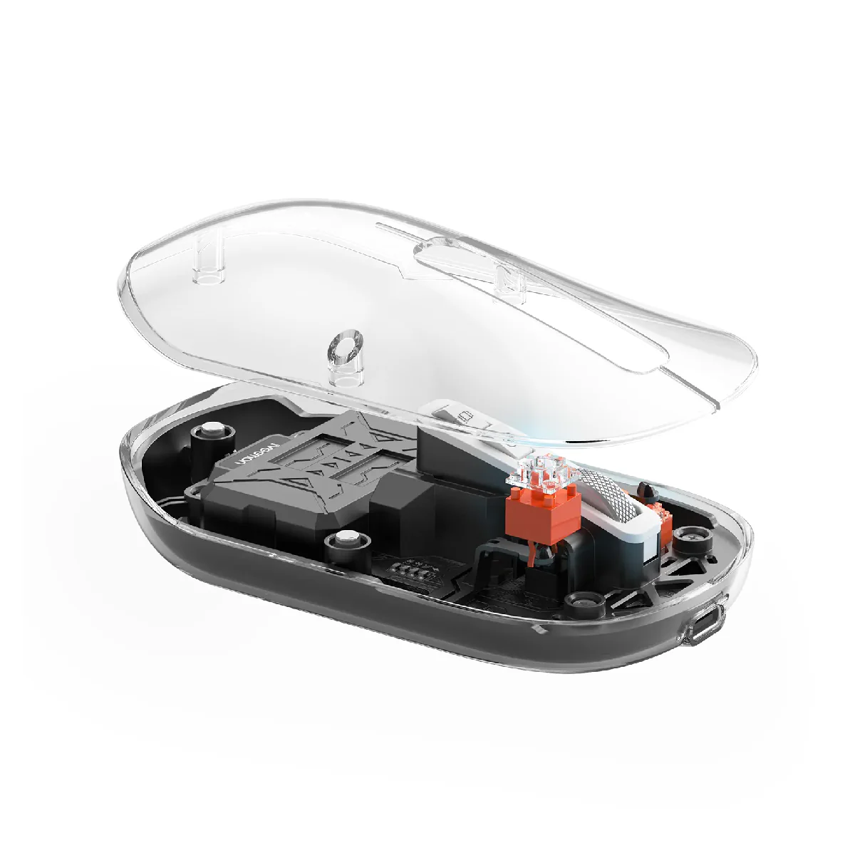 Meetion BTM005 Wireless Dual Mode Transparent Mouse - Trans Black - Image 4