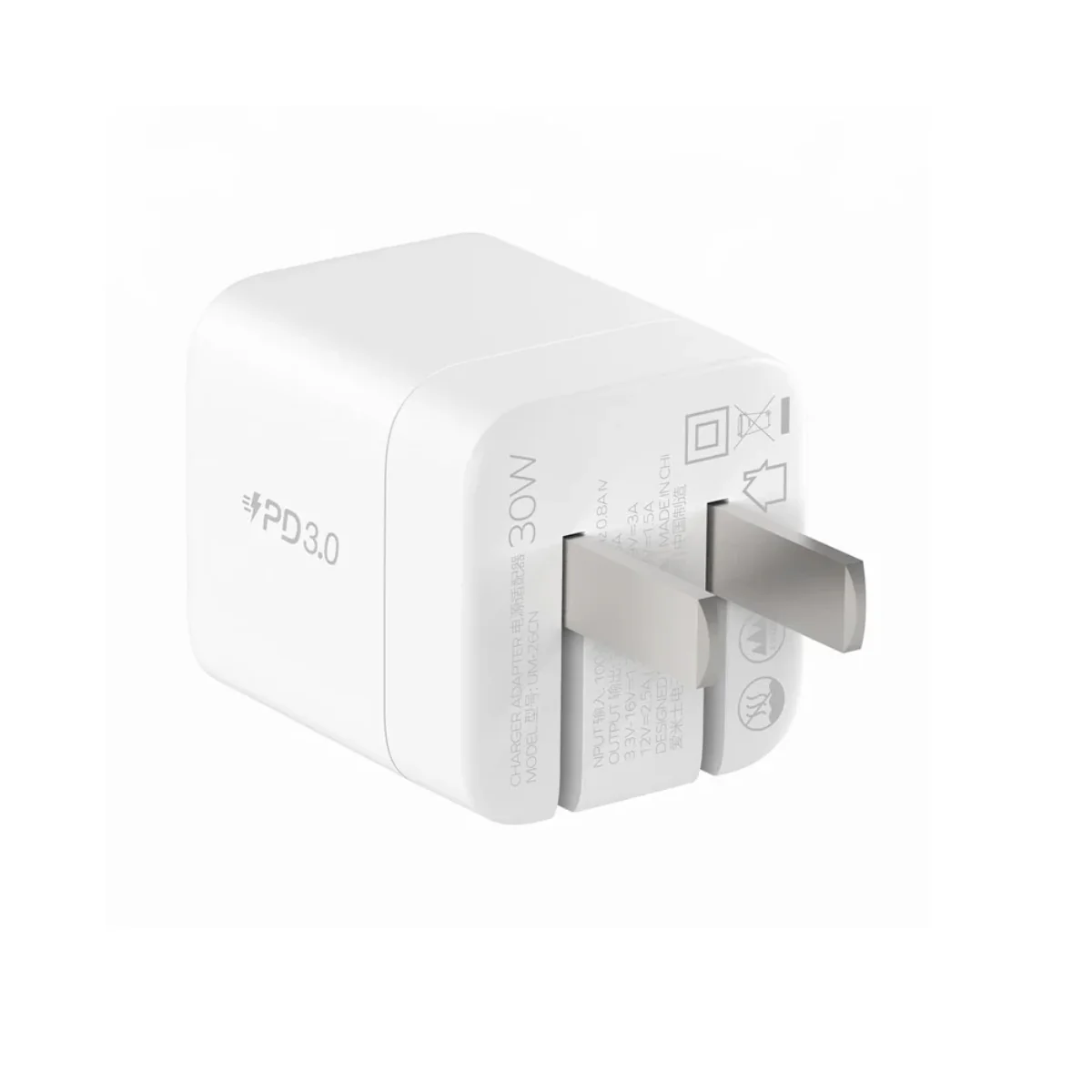 Momax GaN Mini ,30W, ONEPLUG USB-C Charger - White - Image 2