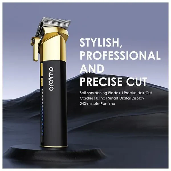 Oraimo Smart Clipper 2 Prestige Digital Rechargeable Hair Clipper - Black/Gold - Image 3