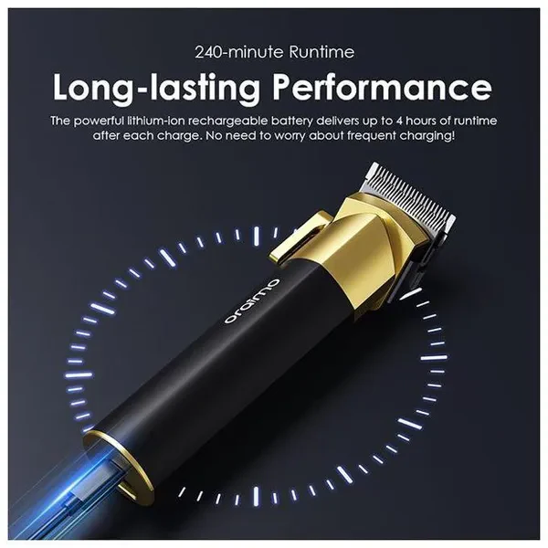 Oraimo Smart Clipper 2 Prestige Digital Rechargeable Hair Clipper - Black/Gold - Image 8